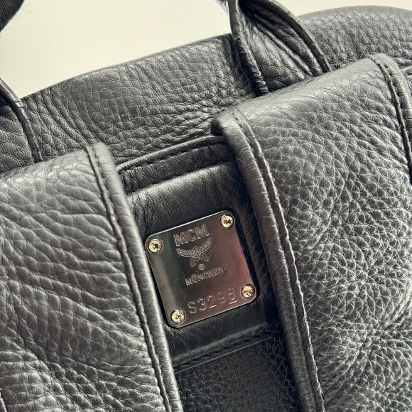 MCM Leather Backpack with Python Print Front Panel - Picture 3 of 16